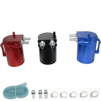 

Aluminum Baffled Universal Car Oil Catch Can Reservoir Tank Black/Red/Blue