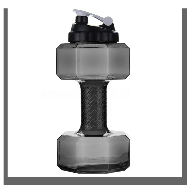 2.2L большая емкость водная гантель бутылка для спортзала фитнес спорта на открытом воздухе герметичные бутылки для воды в форме гантелей BPA бесплатно