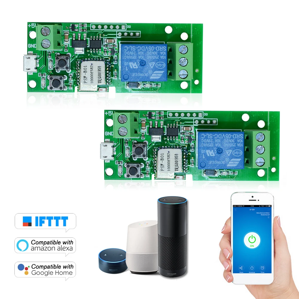 Беспроводной релейный модуль eWeLink USB DC5V Wifi для Alexa Google Home голосовое