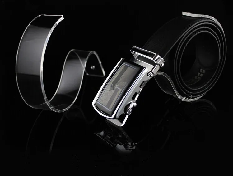 

Free Shipping 10pcs Belt display racks/Acrylic Display Stand For Belt Clear Acrylic