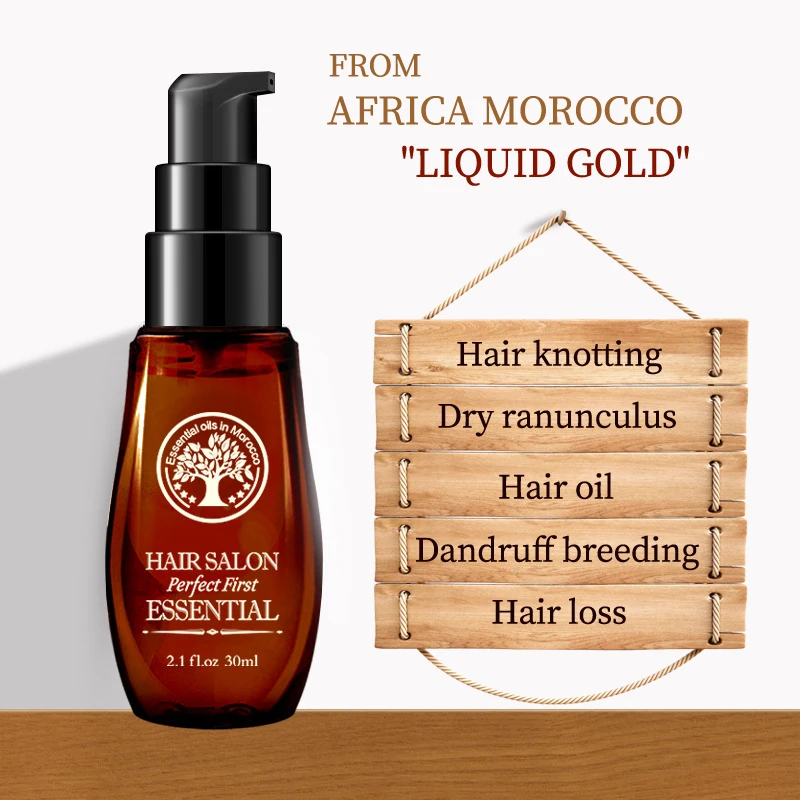 LAIKOU, Марокканское аргановое масло, масло для волос, Кератиновое выпрямление, уход за волосами, маска для роста поврежденных волос, сухие секущиеся кончики