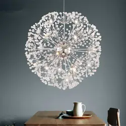 Современные хрустальные люстры освещение Одуванчик Подвесной светильник для кухня гостиная блеск светильник