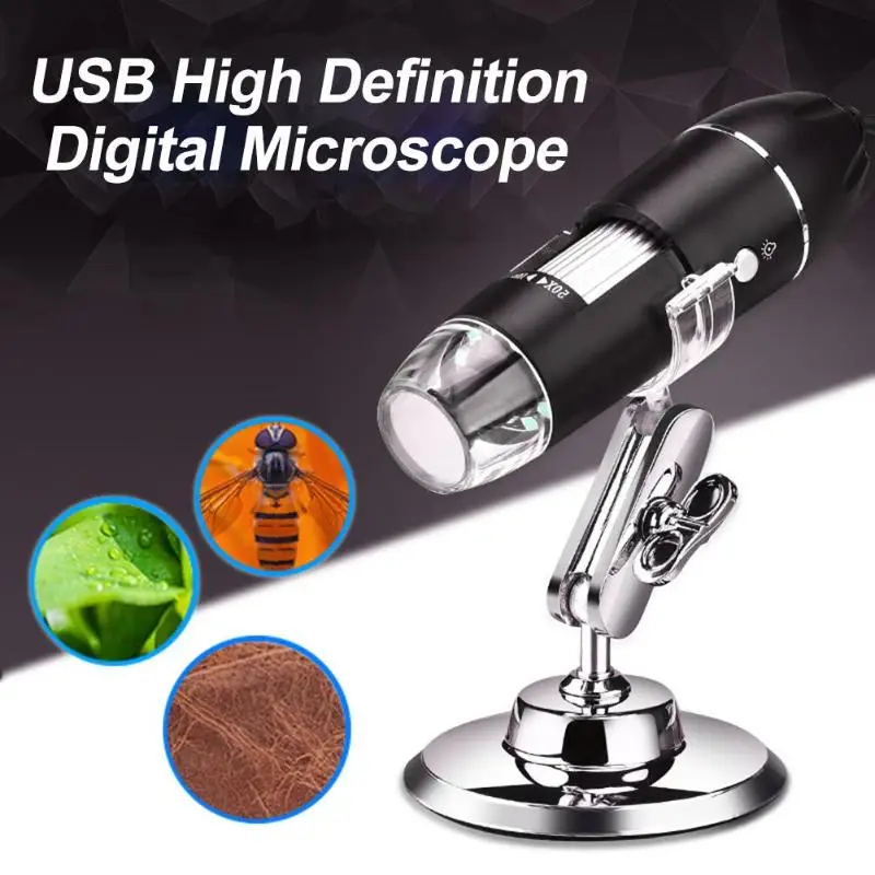 8 светодиодный 1000X/1600X HD электронный цифровой микроскоп Ручной USB микроскоп с подставкой USB увелечительный эндоскоп камера