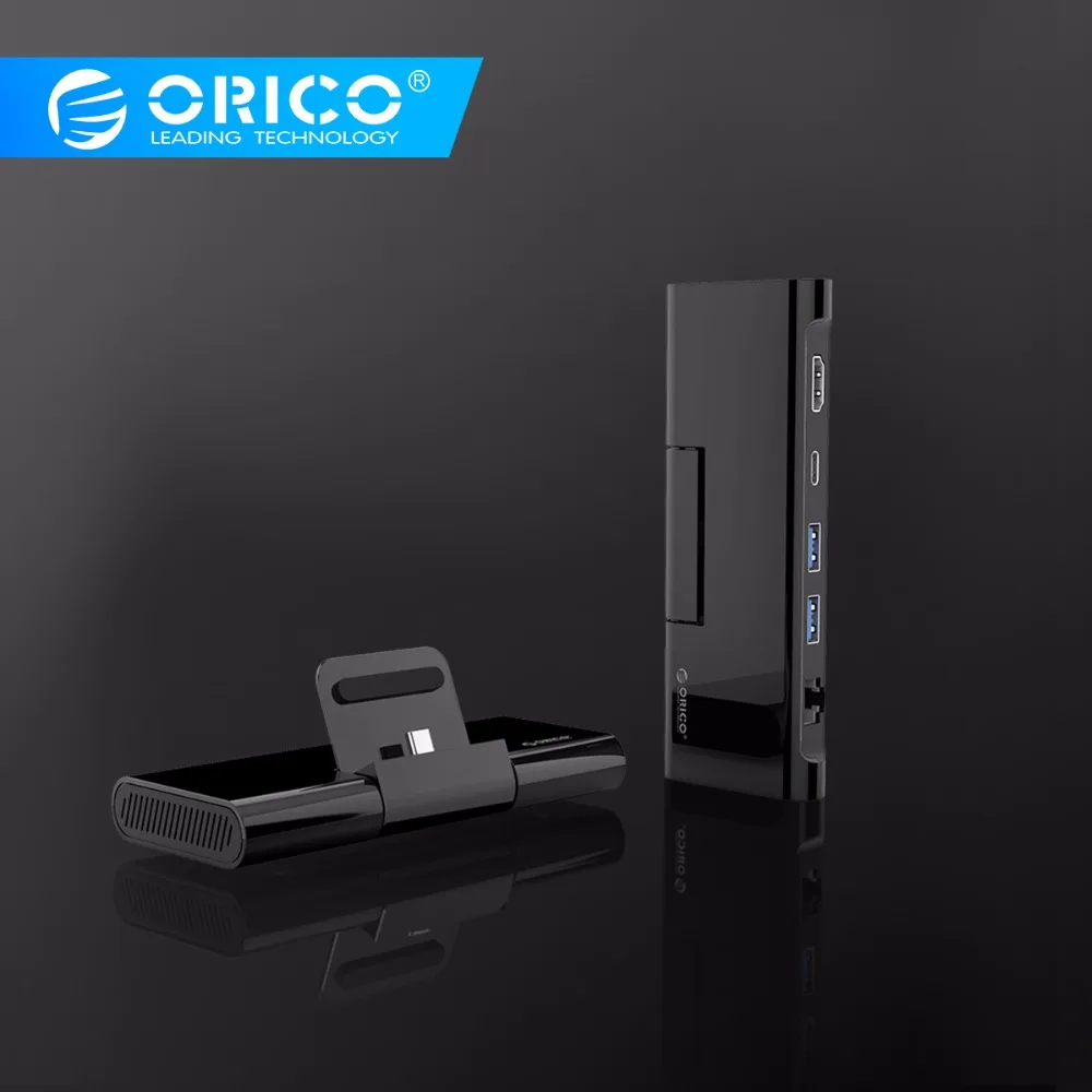  ORICO Type C Docking Station with Phone Stand Charger USB C to HDMI RJ45 USB3.0 HUB for MacBook Sam