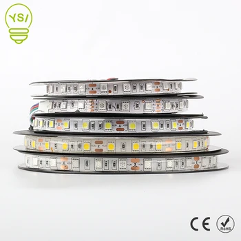 

5M Led Strip Light 5050 3528 DC12V 60led/m Led Fiexble Light Lamp Waterproof RGB White Warm White Blue Green Red Ribbon Tape