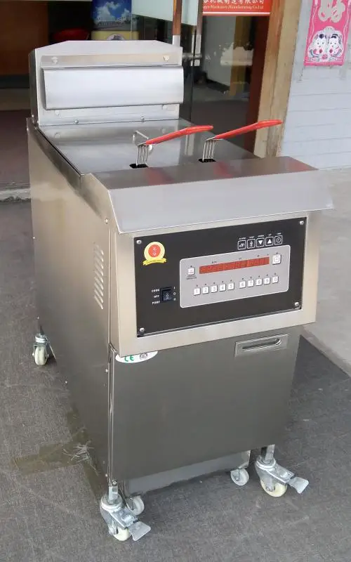25L GAS open fryer(With oll pump) deep fried chicken machine air pressure fryer