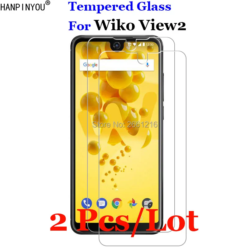 

2 Pcs/Lot For Wiko View2 Tempered Glass 9H 2.5D Premium Screen Protector Film For Wiko View 2 6.0