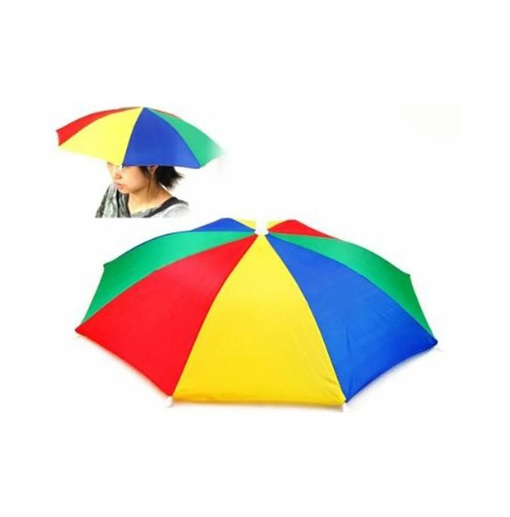 HOT SALE!Portable Hands Free Headwear Cap Umbrella Hat for Golf Fishing