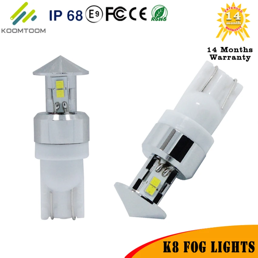 

2pcs T15 P13W T10 LED Bulb 40W 420LM 6000K Auto LED Fog Light Bulb Crees XTE Chips Fog Lamps Free Shipping