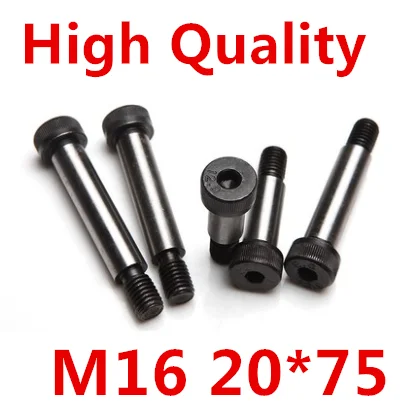 

2 Pieces M16 Threaded 20*75mm 12.9 Grade Alloy Steel Hexagon Socket Head Shoulder Screw Bolt