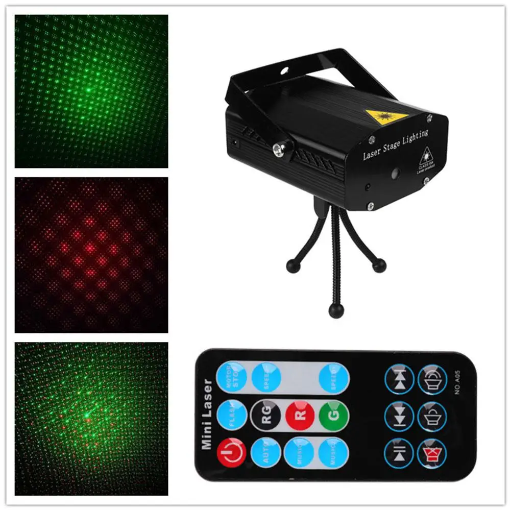

LumiParty LED Laser Projector with Remote Control Starry Sky Stage Lighting Effect Disco Light Dj Voice-activated DJ Xmas Party