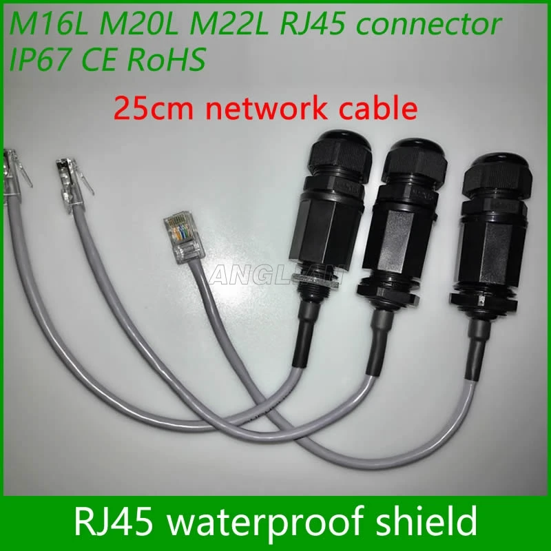 1 шт. водонепроницаемый разъем RJ45 для локальной сети M16|connector|unitedl connector |