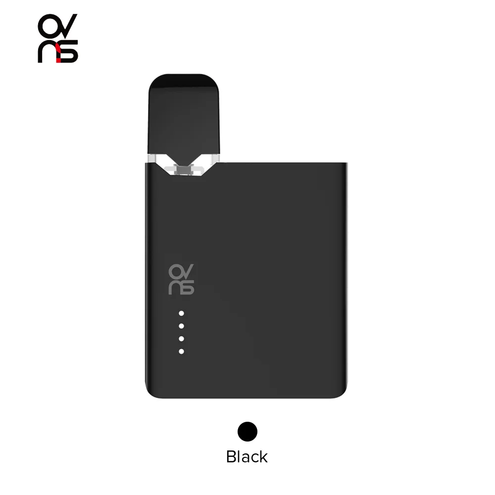 OVNS JC01 Pod Vape комплект 400mAh электронная сигарета 0,7 мл картридж Pod Tank 400mAh 3LED светильник испаритель VS calibren комплект - Цвет: Черный