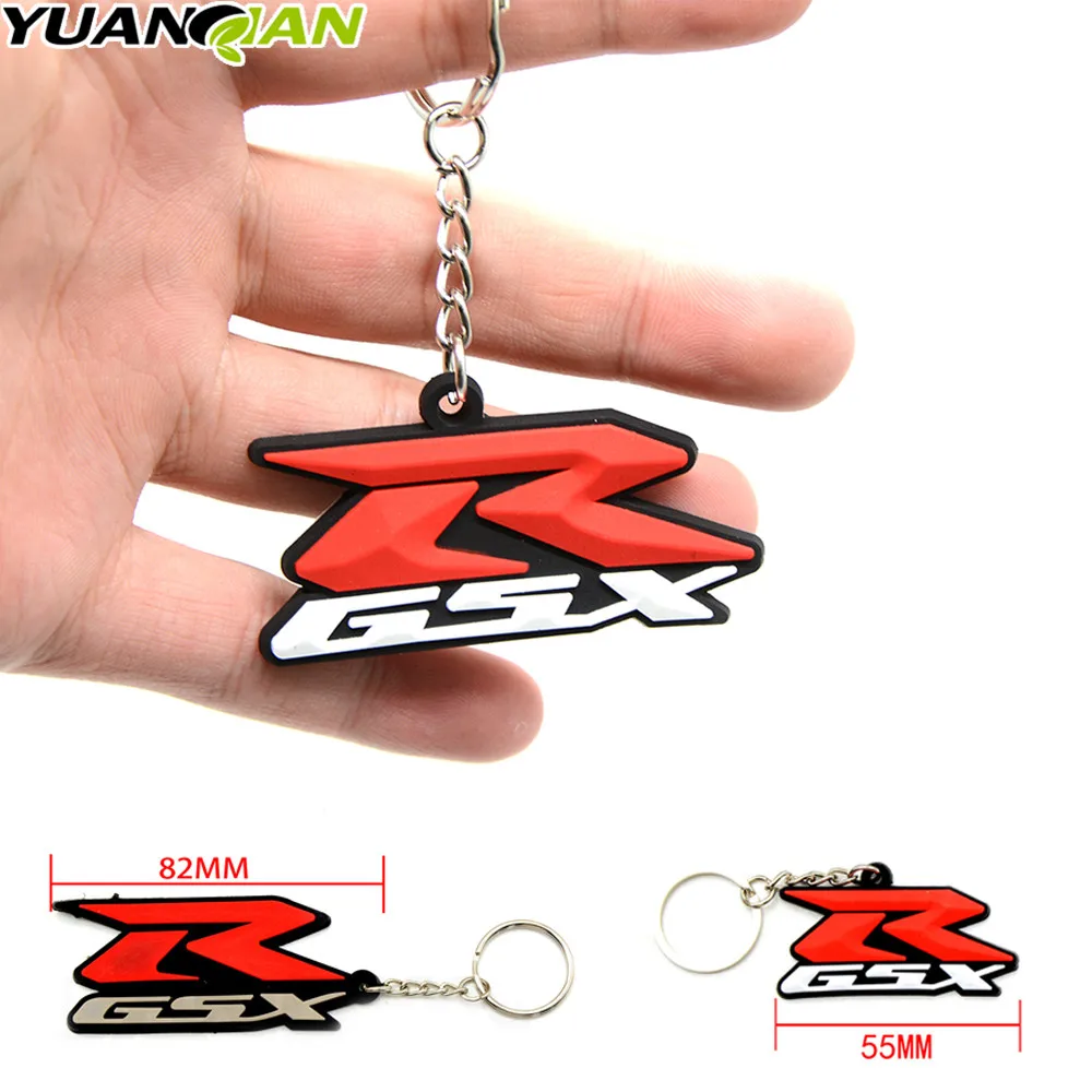

Motorcycle Accessories 3D Soft Rubber Keychain Key Ring Key chain keyring Stickers For Suzuki GSXR600 GSXR750 GSXR1000 GSXR 1300