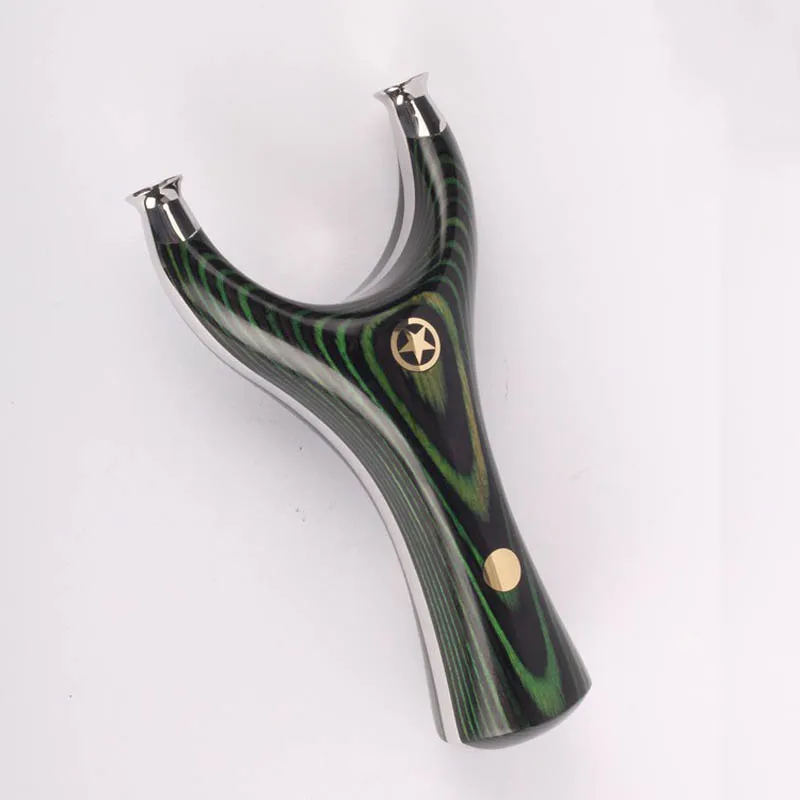 

Powerful Stainless steel +Green Wood Slingshot Velocity Bow Catapult Outdoor Hunting Slingshot Hunt Tool Accessories