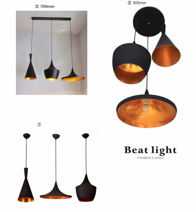 LukLoy Aluminum Drop Light Pendant, BlackRedWhite Light Lamp Shade for Kitchen Island Dining Room Decoration, 220V E27 (7)