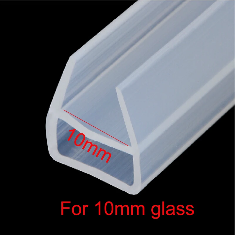 3 meters U shape bath shower screen door window silicone rubber seal strip weatherstrip for 10mm