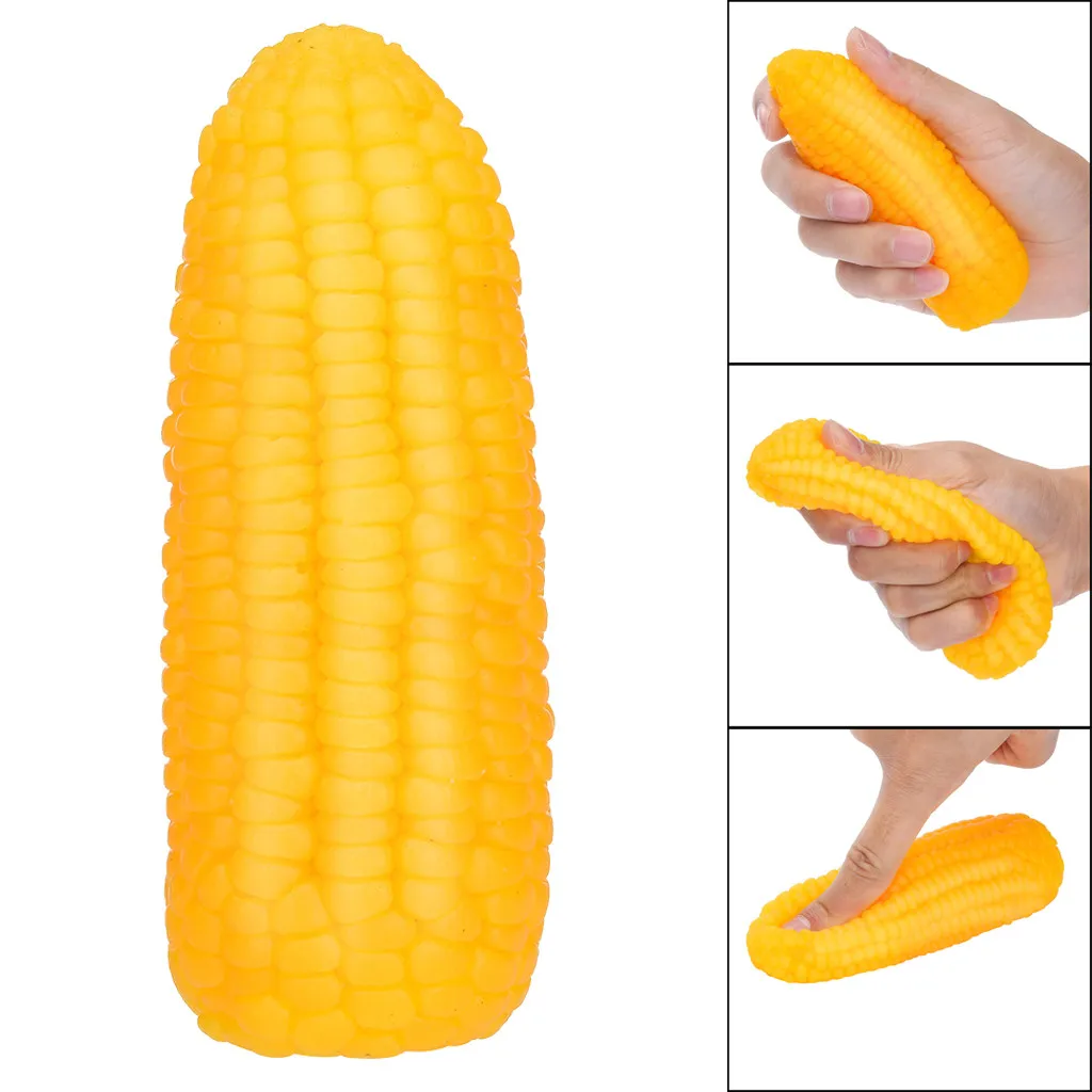 1 шт. кукурузная игрушка-давилка 12 см Jumbo Corn Decoration Toy Mochi Mini Очаровательная медленно поднимающаяся рельефная игрушка Подарки сжимаемая