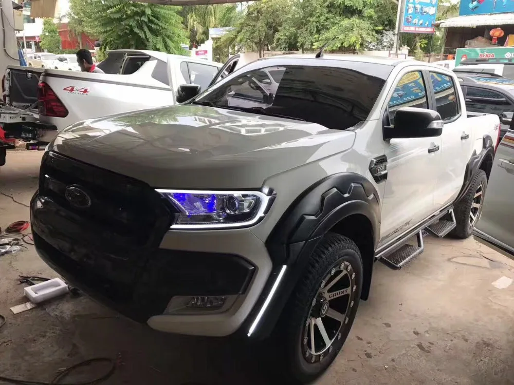 DRL светодиодный фара дневного света крышка для ford ranger T7- аксессуары для ford ranger everest endeavor