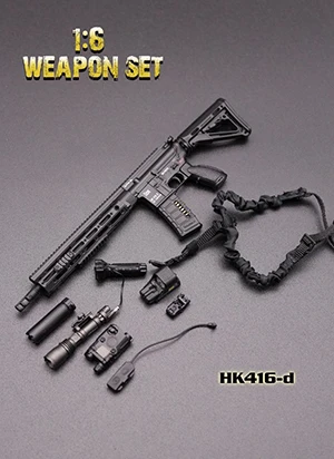 8 видов стилей 16 см пистолет 1/6 масштаб фигурка модель оружия аксессуары серии HK416 и M4 модель оружия игрушки для 1" Армейская фигурка - Цвет: HK416-d