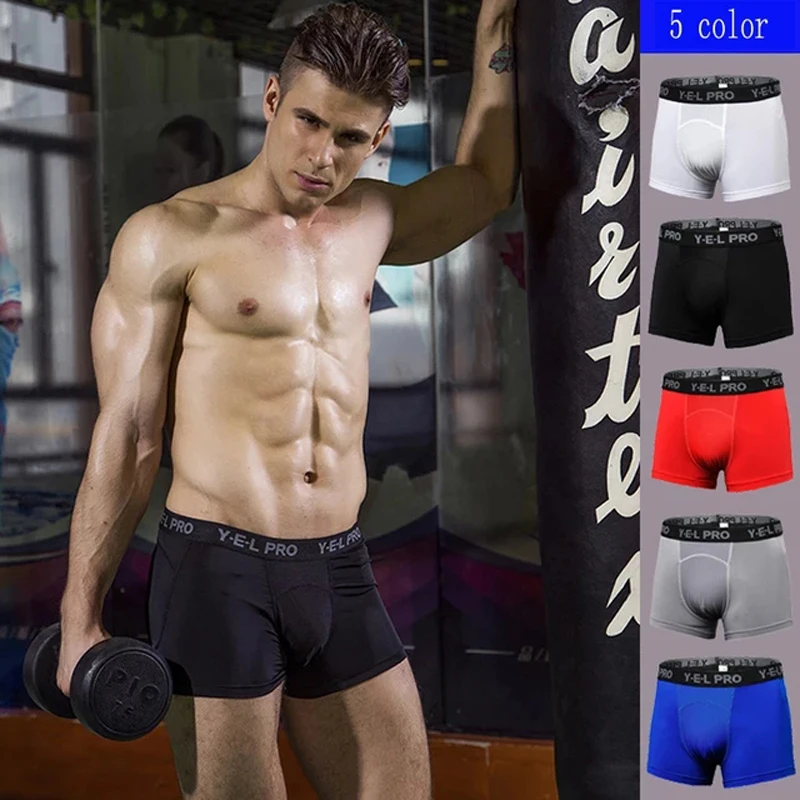 

New Gym Leggings Men Crossfit Shorts Running Compression Maillots De Football Sportwear Running Boxer Jogging Underwear