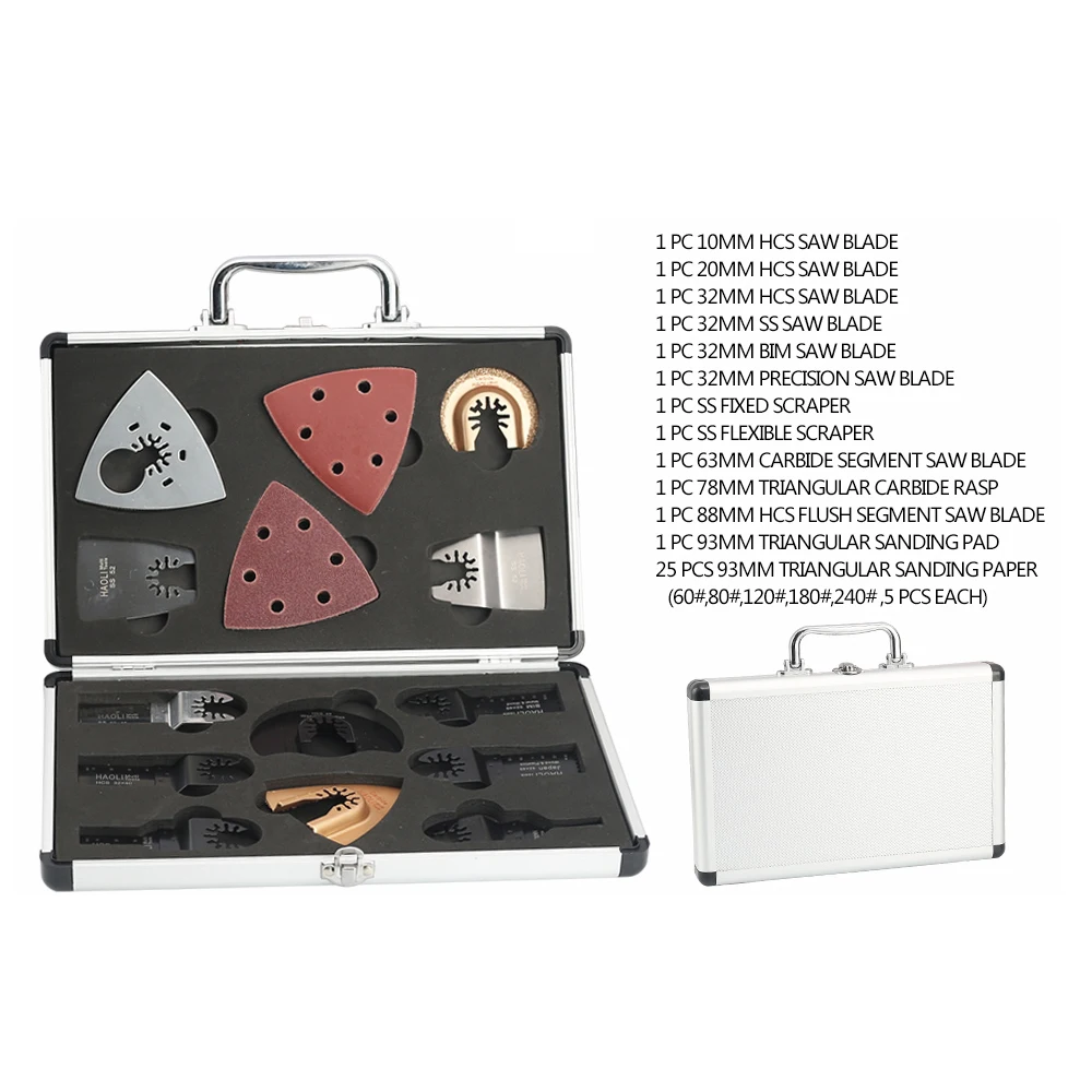 NEWONE 37pcs/set Quick Release Power Tool Oscillating Accessories saw blade with sander paper Fit for Dremel Bosch Black&Decker NEWONE 37pcs/set Quick Release Power Tool Oscillating Accessories saw blade with sander paper Fit for Dremel Bosch Black&Decker