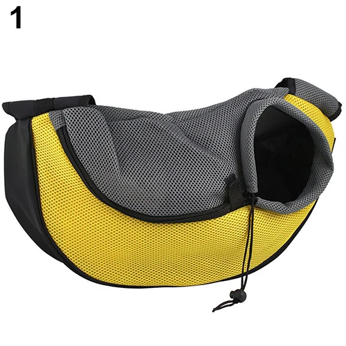 Переноска для собак, кошек, щенков, на молнии, сумка для путешествий, сумка из сетки, Оксфорд, удобная сумка для путешествий, сумка на одно плечо, слинг, рюкзак - Цвет: Цвет: желтый