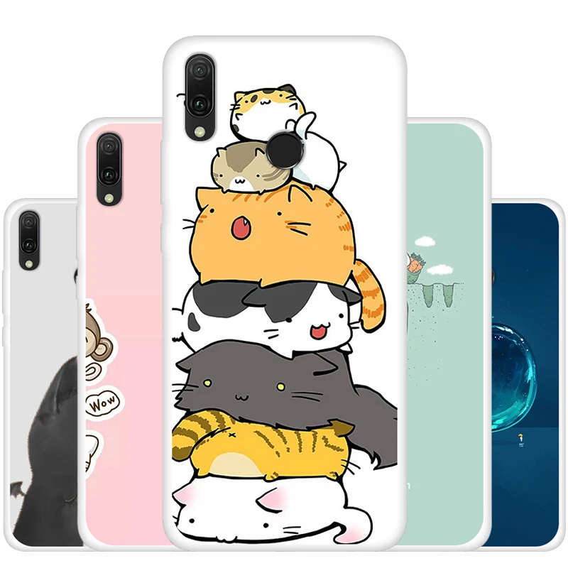

Silicon Case For Huawei y9 2019 Cases Cover Cartoon TPU Soft Phone Protector For Fundas Huawei Y9 2018 Case Clear Animal ku306