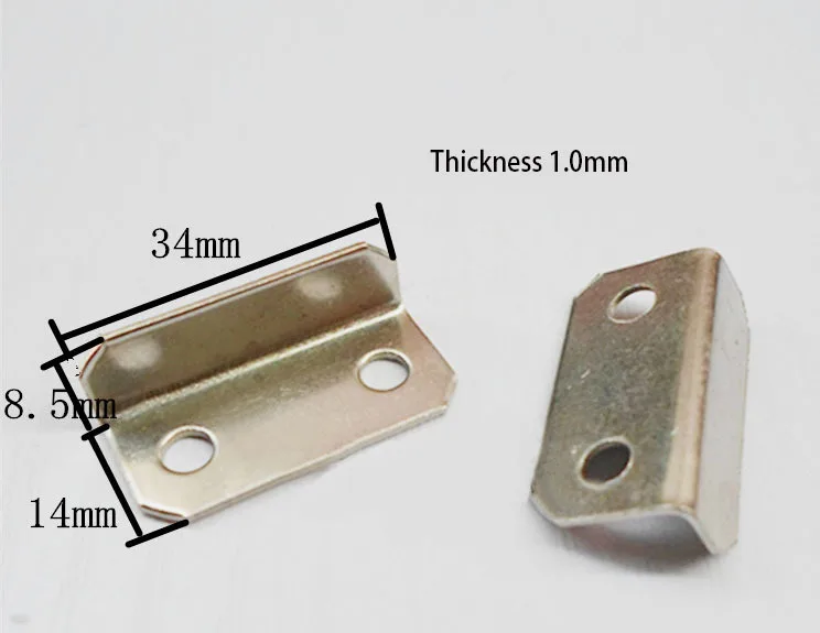 Drawer lock escutcheon Corner Brackets L shape Locking plate right angle back up platein Corner