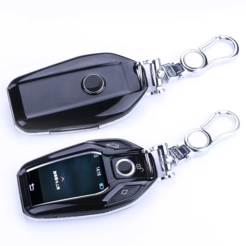 

ABS Car Key Case Cover For Bmw Car 2017 2018 7 Series Display Key Bag For Bmw 740Li 750Li Key Case Touch Screen Key Case