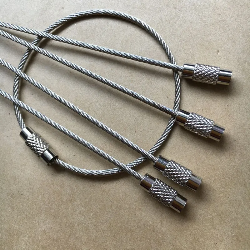 10pcs/lot Outdoor Camping Edc Gear Multifunctional Wire Rope Key Ring