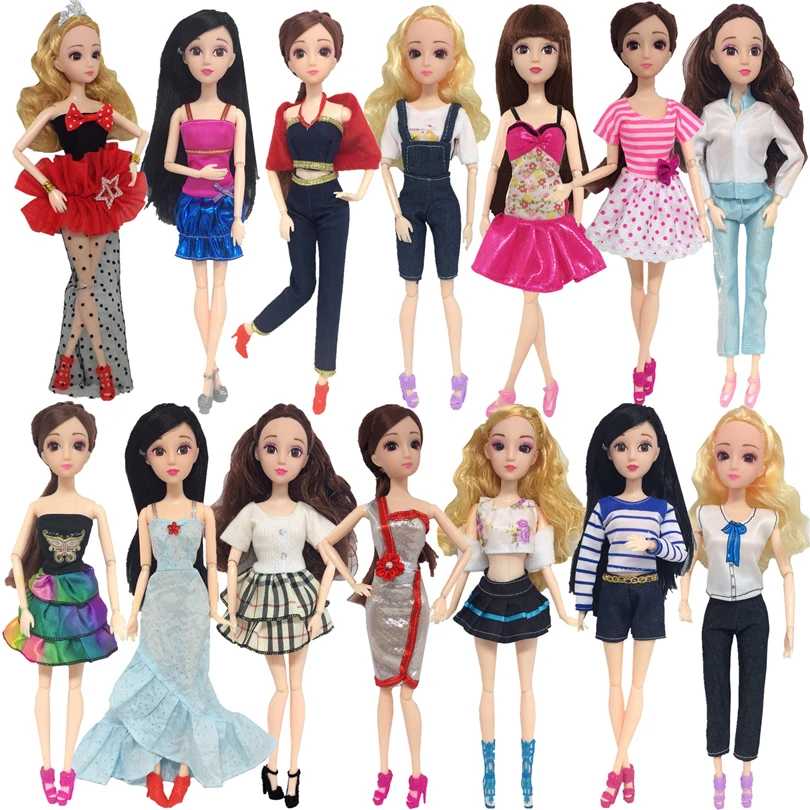 

Fashion Clothes for 30cm Dolls Accessories Daily Dress Skirt Clothes Accessories For 1/6 Doll DIY Toys for Girls Gifts