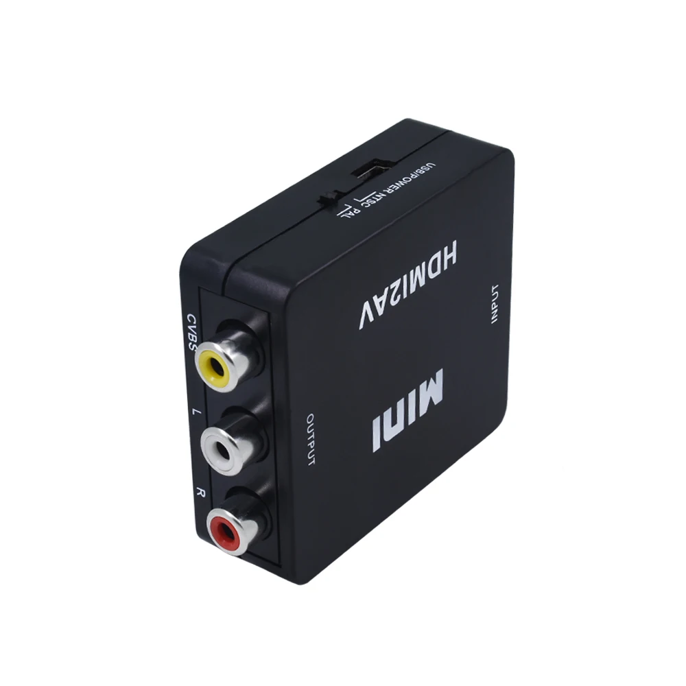 TISHRIC оригинальный HD 1080P для HDMI/AV/RCA CVBS адаптер мини HDMI2AV видео конвертер коробка