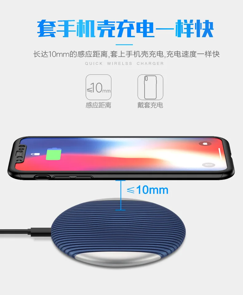 Быстрое беспроводное зарядное устройство для iPhone X 8 Xs Max Xr Qi Беспроводной Зарядное устройство быстрой Беспроводной Подставка для зарядки samsung S9 S8 Note 9 8