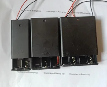 

2 3 4 AA Battery holder box base with cover swith wire - No.5 batteries 1.5V
