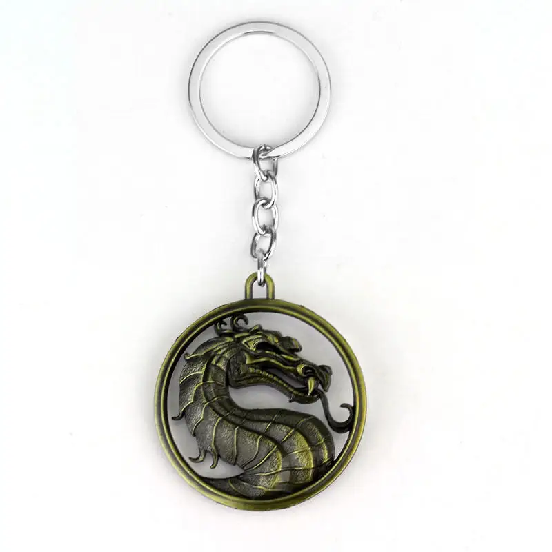 

dongsheng Dragon Keychain Hot Game Mortal Kombat Key Ring Metal Key Holder For Gift Chaveiro Key chain Jewelry for cars