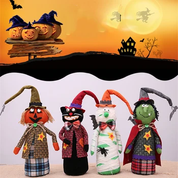 

Halloween funny long hat doll plush ornaments mummy pumpkin witch black cat party decoration supplies children gifts