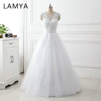 

LAMYA New Arrival Vintage Lace Wedding Dress 2019 Vestido De Noiva Custom-made Plus Size Wedding Gowns Free Shipping