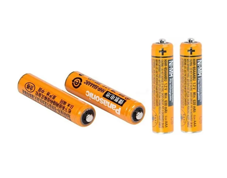 Hi-power 4 x AAA PANASONIC 1,2 V 630mAh перезаряжаемый никелево-металлогидридный Аккумулятор время зарядки or1200 раз