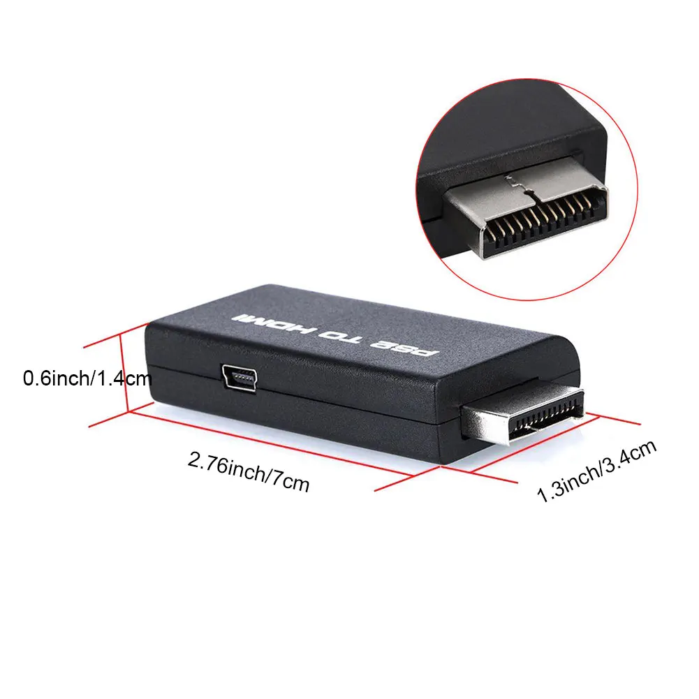 

New PS2 To HDMI Audio Video Cable Converter Adapter With 3.5mm Audio Output Monitor For HDTV DOM668