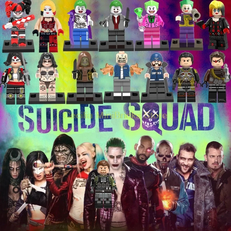 

Legoing Suicide Squad Joker Harley Quinn Batman Toys For Children DC Building Blocks Compatible With Legoings Marvel Avengers