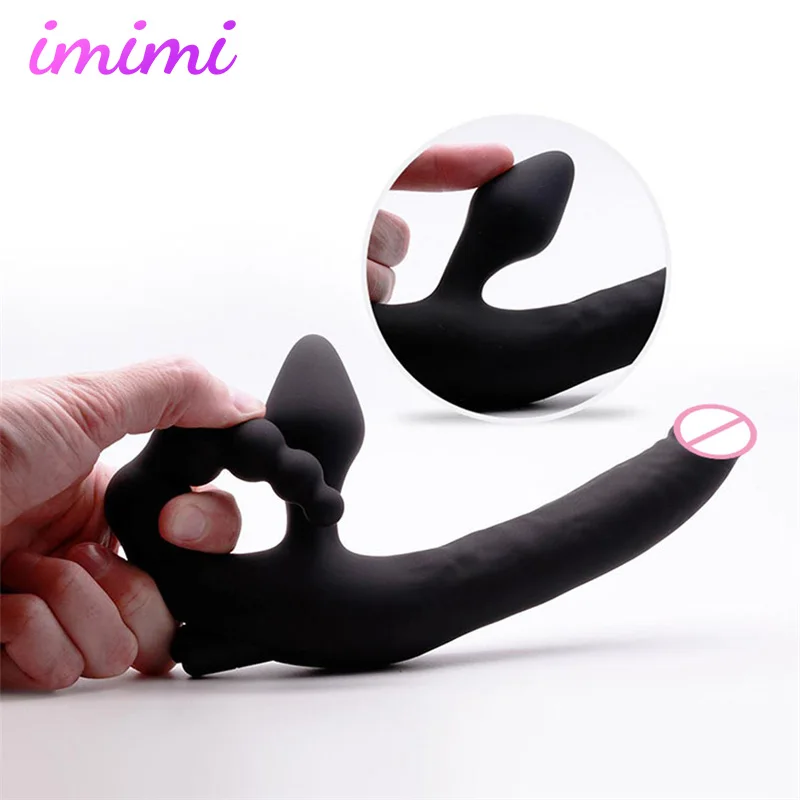 Intimate Massager Dildo Vibrator Stimulation Double Triple Penetration Anal Beads Outdoor Butt Plug Masturbator Lesbian Couples