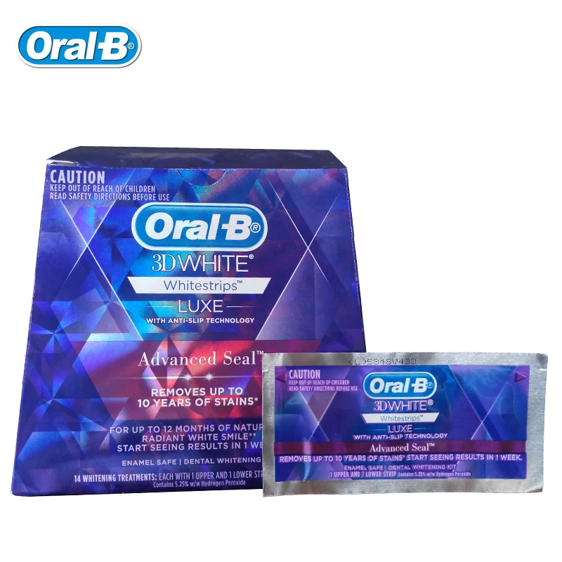 オーラルb 3dホワイトリュクスクレストホワイトストリップ高度なシール歯ホワイトニングストリップ口腔衛生歯科ホワイト 1箱 14ポーチ 28ストリップ Oral Hygiene Teeth Whitening Stripswhitening Strips Aliexpress