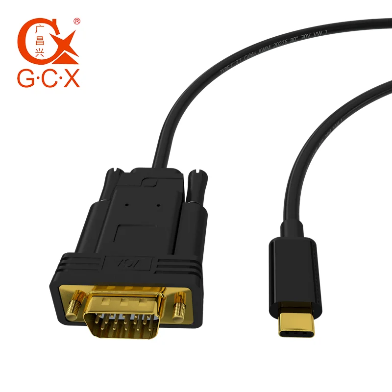 Кабель конвертер GCX USB C на VGA 1080P 60 Гц для Apple New Macbook Chromebook Pixel Dell XPS 13| |