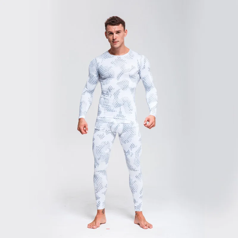 Beste Mannen Ski Ondergoed Set Jogger Set Mannen Trainingspak Gym Man Compressie Kleding running Pak Camouflage Trainingspak Mannen