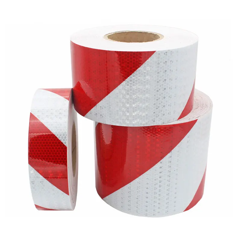 

5CM/10CMX50M Red White Motorcycle Sticker Car Stickers Reflective Vinyl For Motorcycles Reflectors Warning Tape Sticker Moto