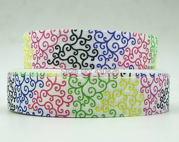 

Q&N ribbon 7/8inch 22mm 151115009 colorful Printed grosgrain ribbon 50yds/roll free shipping
