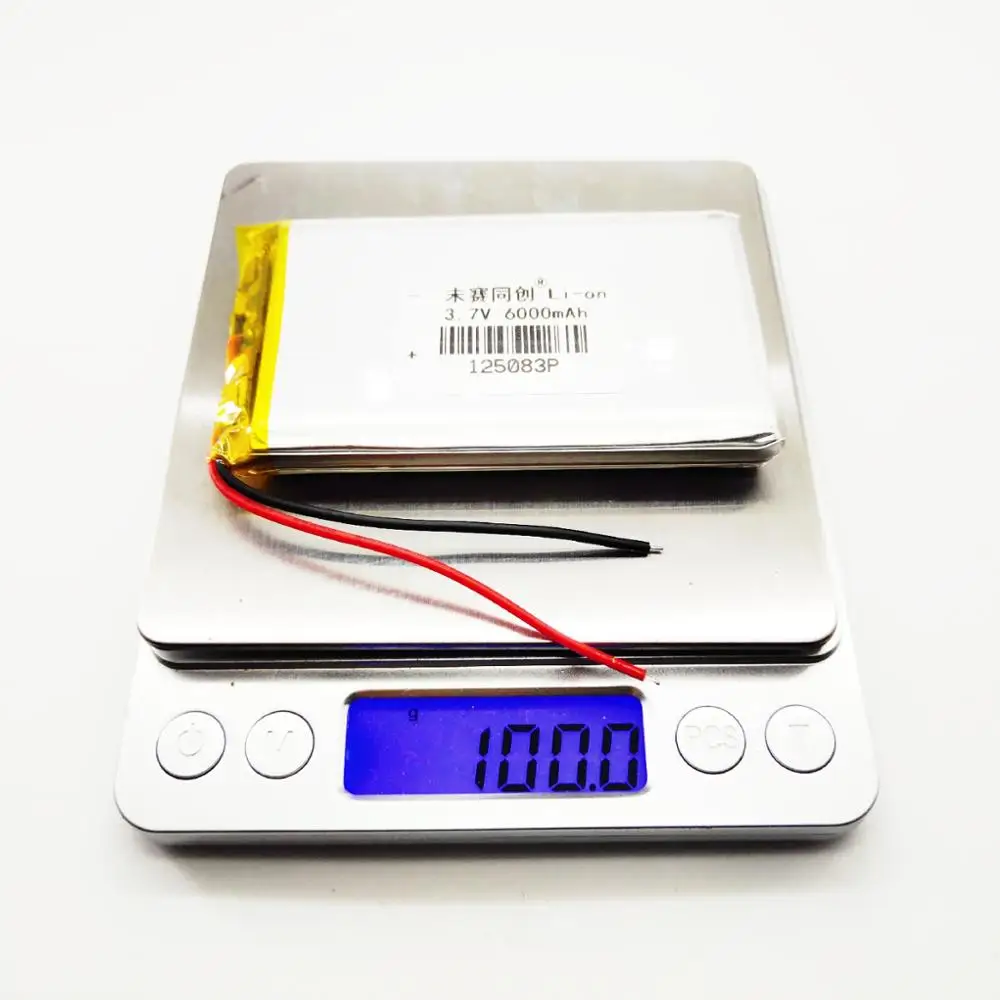 Аккумуляторная батарея 125083/6000mah3. 7 в полимерная литий ионная
