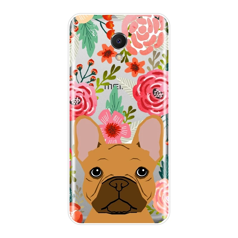 Мягкая задняя крышка для Meizu M2 M3 M5 M6 Note цветы мопс собака кошка лиса чехол телефона