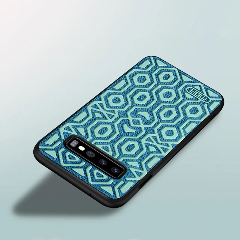 Для samsung S10 Plus чехол Mofi для samsung Galaxy S10 чехол S10E косой нескользящий Противоскользящий нескользящий для предотвращения падения скользящий ход S10 E Plus - Цвет: Green